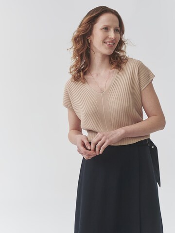 Pull-over 'Geri' TATUUM en beige : devant