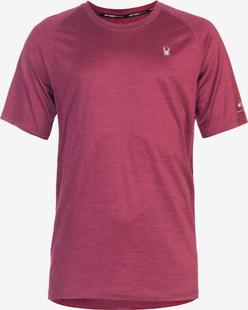 Spyder Functioneel shirt in Rood: voorkant