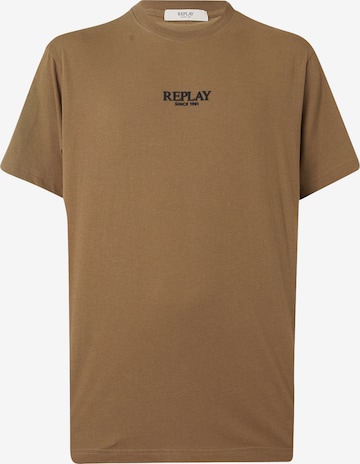 T-Shirt REPLAY en vert : devant