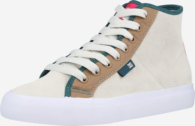 DC Shoes High-Top Sneakers 'MANUAL' in Caramel / Grass green / Grenadine / White, Item view