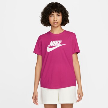 Skinny T-shirt fonctionnel 'Essential' Nike Sportswear en rose : devant