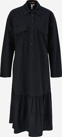 Robe-chemise QS en noir : devant