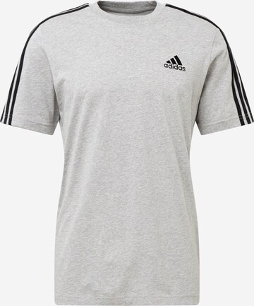 ADIDAS SPORTSWEAR Sportshirt 'Essentials 3-Stripes' in Grau: predná strana