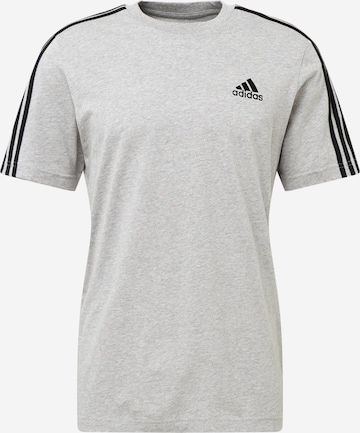 T-Shirt fonctionnel 'Essentials 3-Stripes' ADIDAS SPORTSWEAR en gris : devant