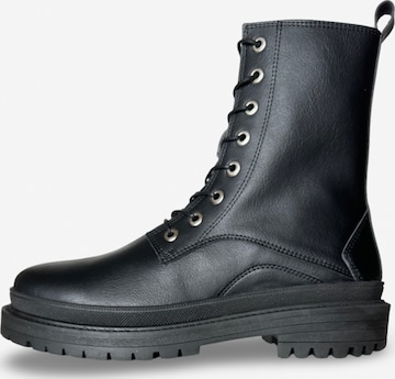 Bottines à lacets nae Vegan Shoes en noir : devant