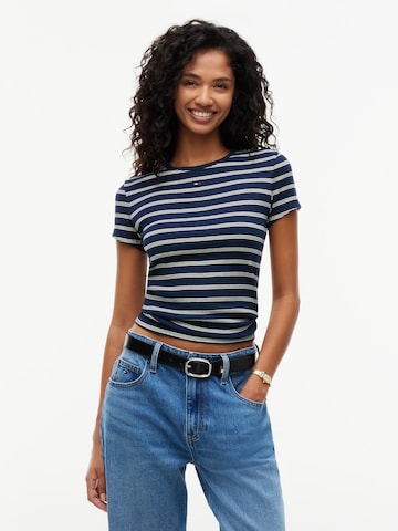 Tommy Jeans Shirt 'ESSENTIAL' in Blauw: voorkant