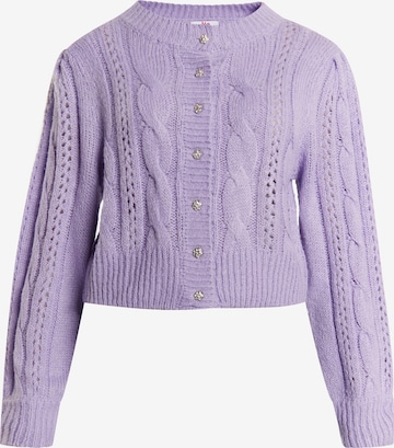 MYMO Knit cardigan 'Keepsudry' in Purple: front