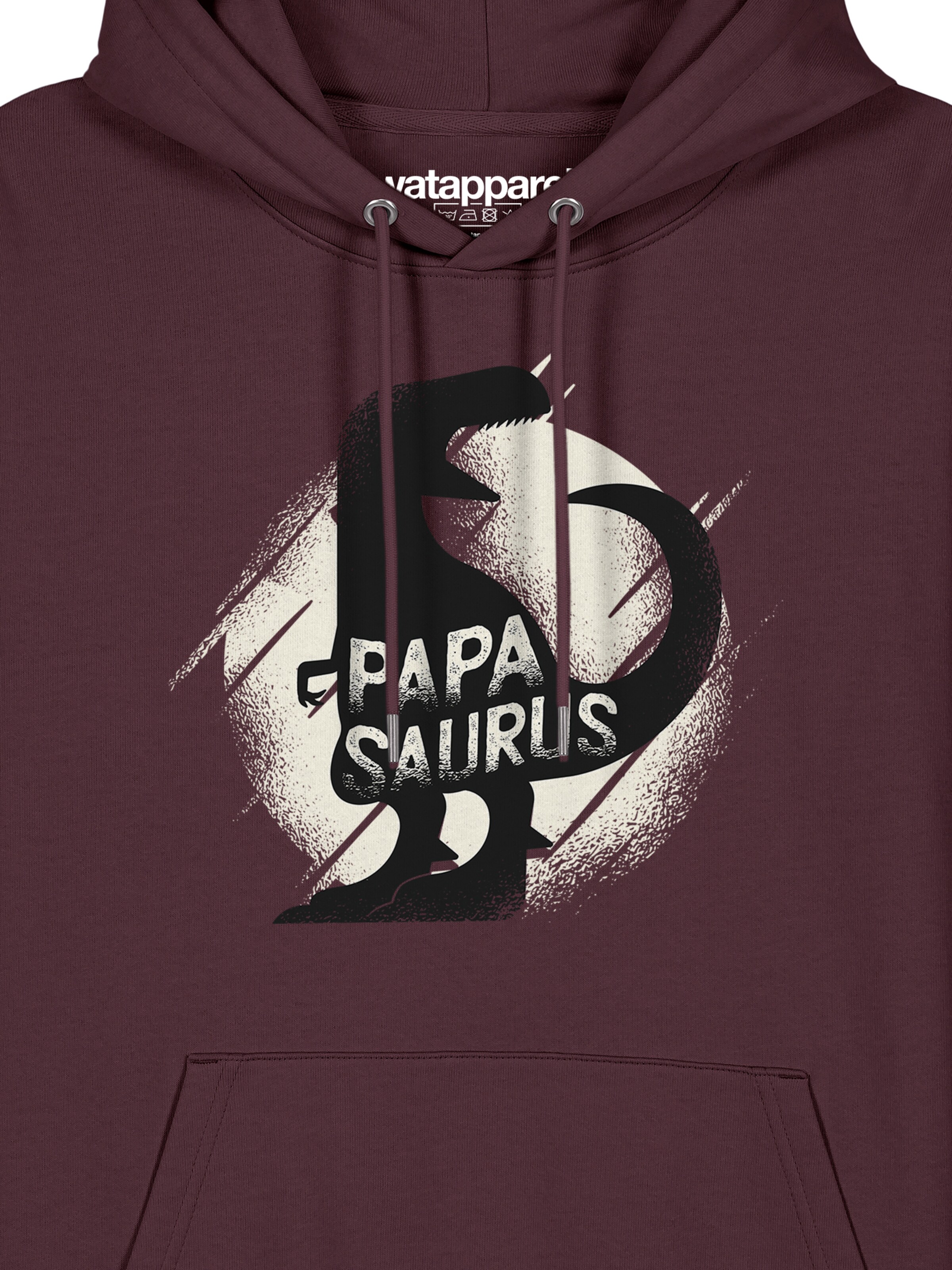 Felpa 'Papasaurus' di Watapparel in rosso