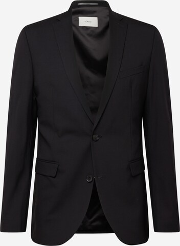 Slim fit Giacca da completo di s.Oliver in nero: frontale