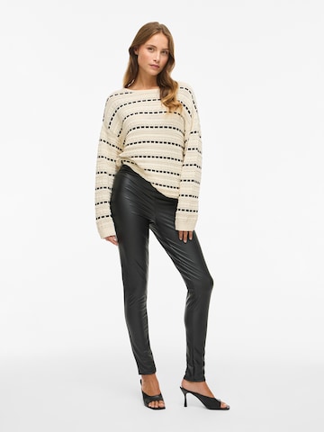 VILA Skinny Legíny 'VISAFFRON' - Čierna