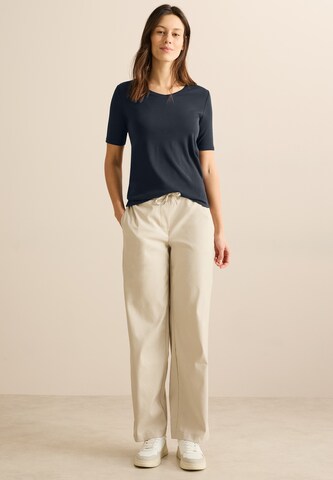 CECIL Basic V-Neck T-Shirt in Blau