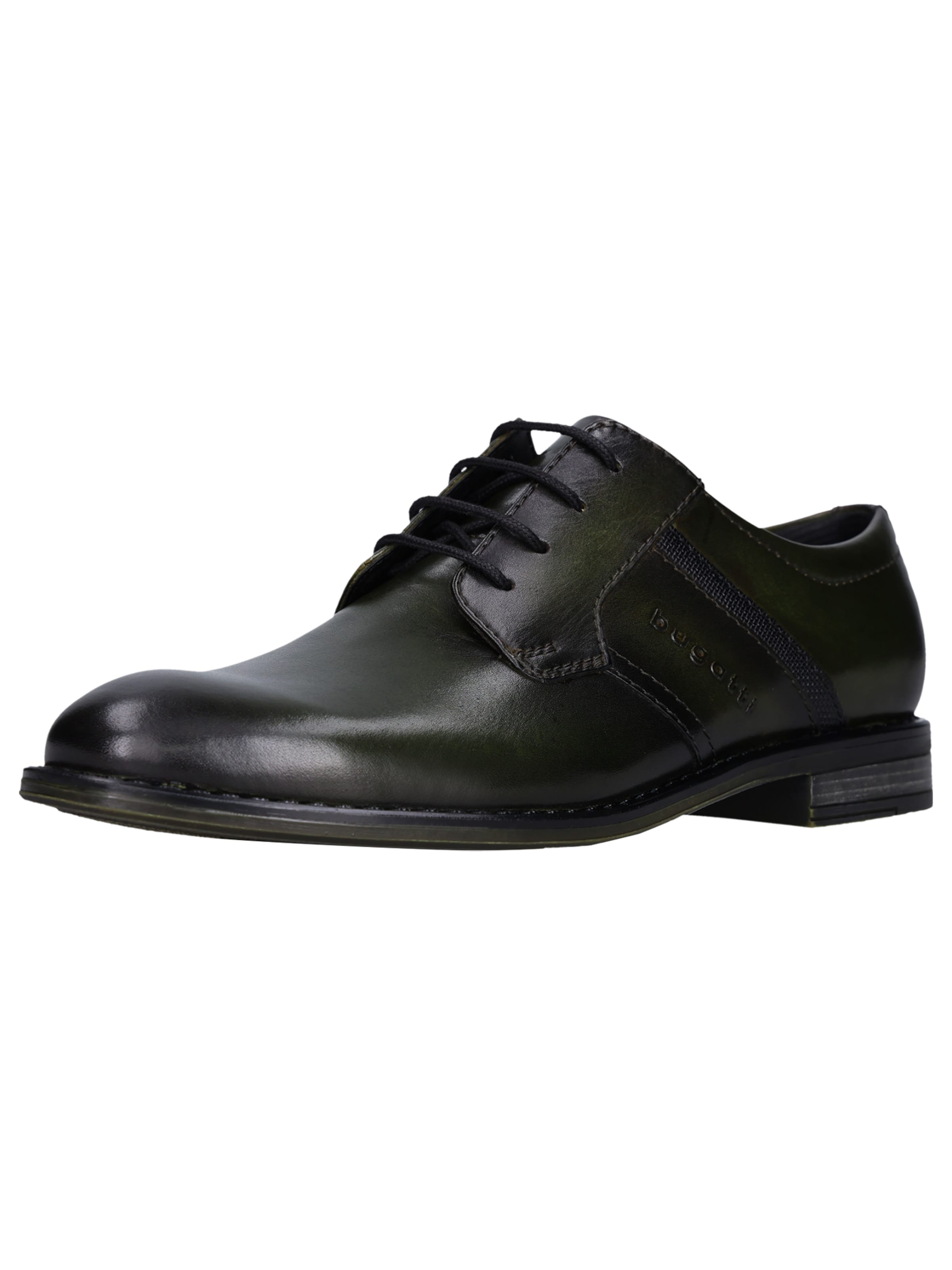 Chaussure à lacets bugatti en vert : devant