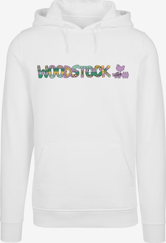Sweat-shirt 'Woodstock Aztec' F4NT4STIC en blanc : devant