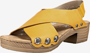 Sandalo di Rieker in giallo: frontale
