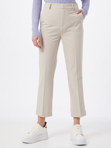 Regular Pantalon à plis 'Lisa' Gina Tricot en gris : devant