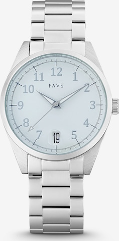 FAVS Analog Watch in Silver: front