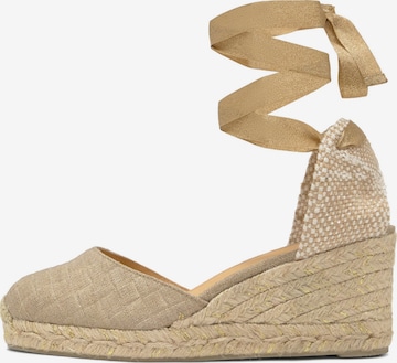 smėlio Castañer Espadrilės 'Carina': priekis