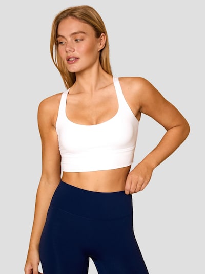 YO-GAYA Soutien-gorge de sport 'Cross Back Bra' en XS en blanc, Vue avec produit