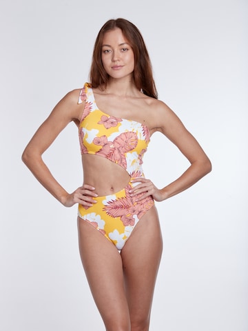 Bustier Maillot de bain OLYMPIA en jaune : devant