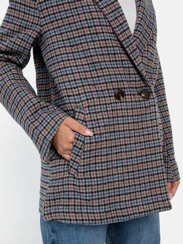 CAMEL ACTIVE Oversized Blazer mit kariertem Muster in Blau