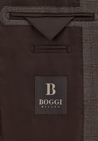 Boggi Milano Slimfit Pak 'Prince Of Wales' in Bruin
