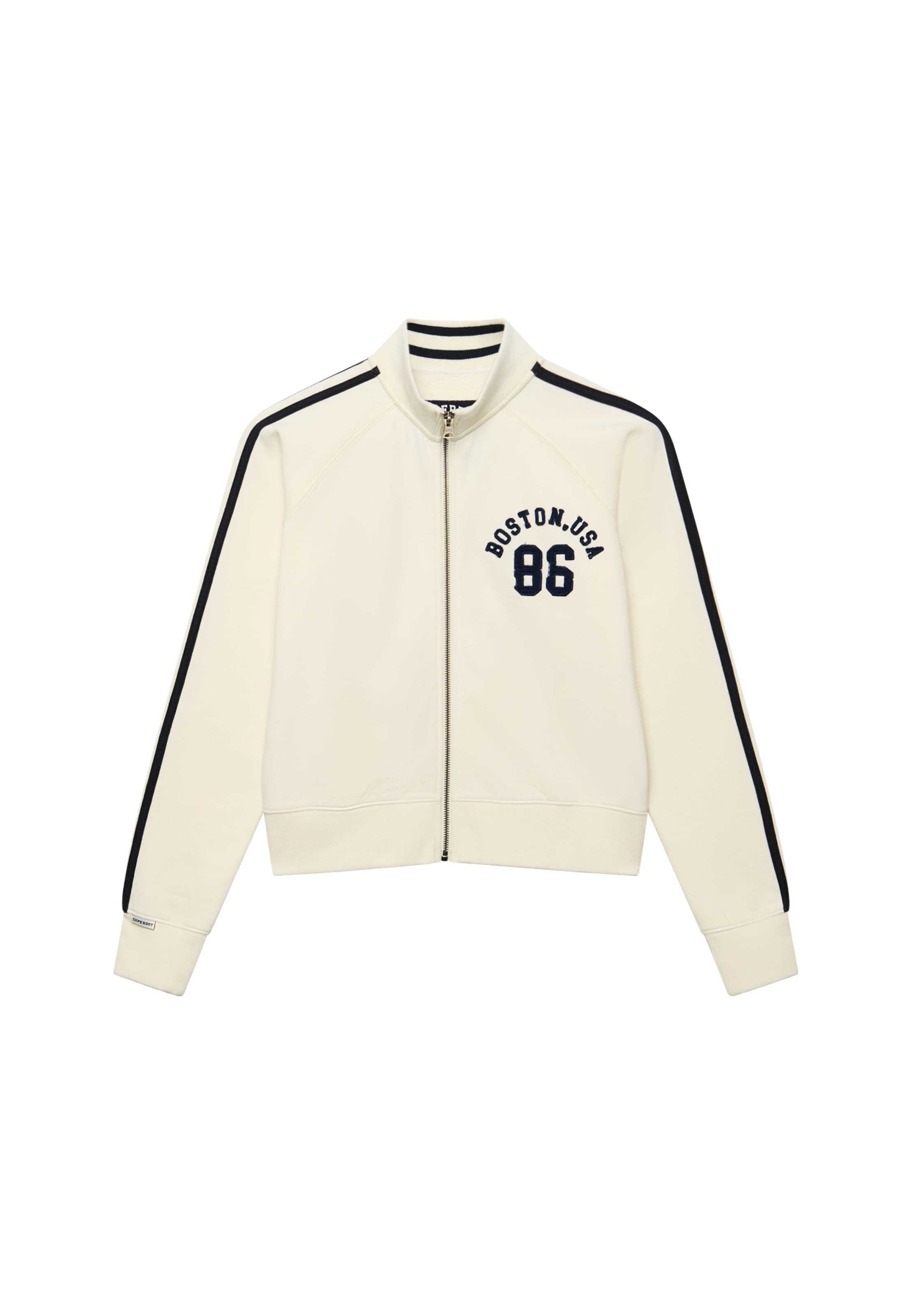 Superdry & Co Sweatvest 'Athletic Applique' in Wit: voorkant