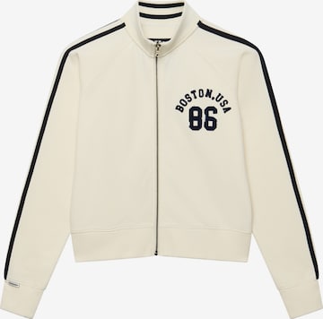 Superdry & Co Sweatvest 'Athletic Applique' in Wit: voorkant