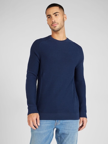 MUSTANG Sweater 'ELLIOT' in Blue: front