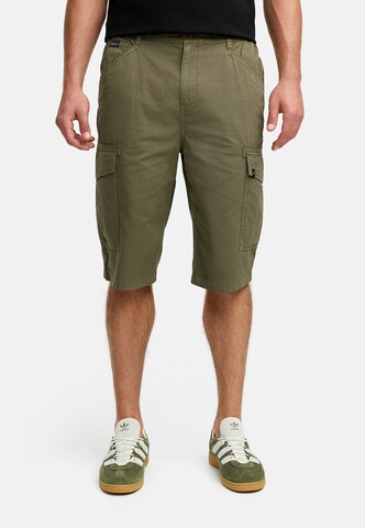 Regular Pantalon 'Nadim' INDICODE JEANS en vert : devant