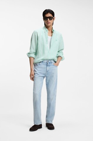 BOSS Regular fit Button Up Shirt in Green