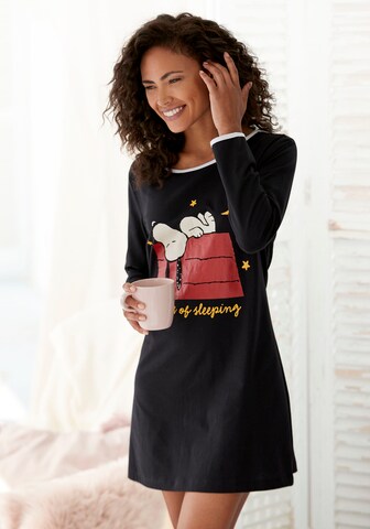 PEANUTS Nightgown in Black: front