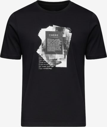 Ombre T-shirt i svart: framsida