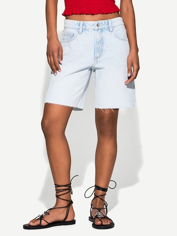 Bershka Normalny krój Jeansy w kolorze niebieski: przód