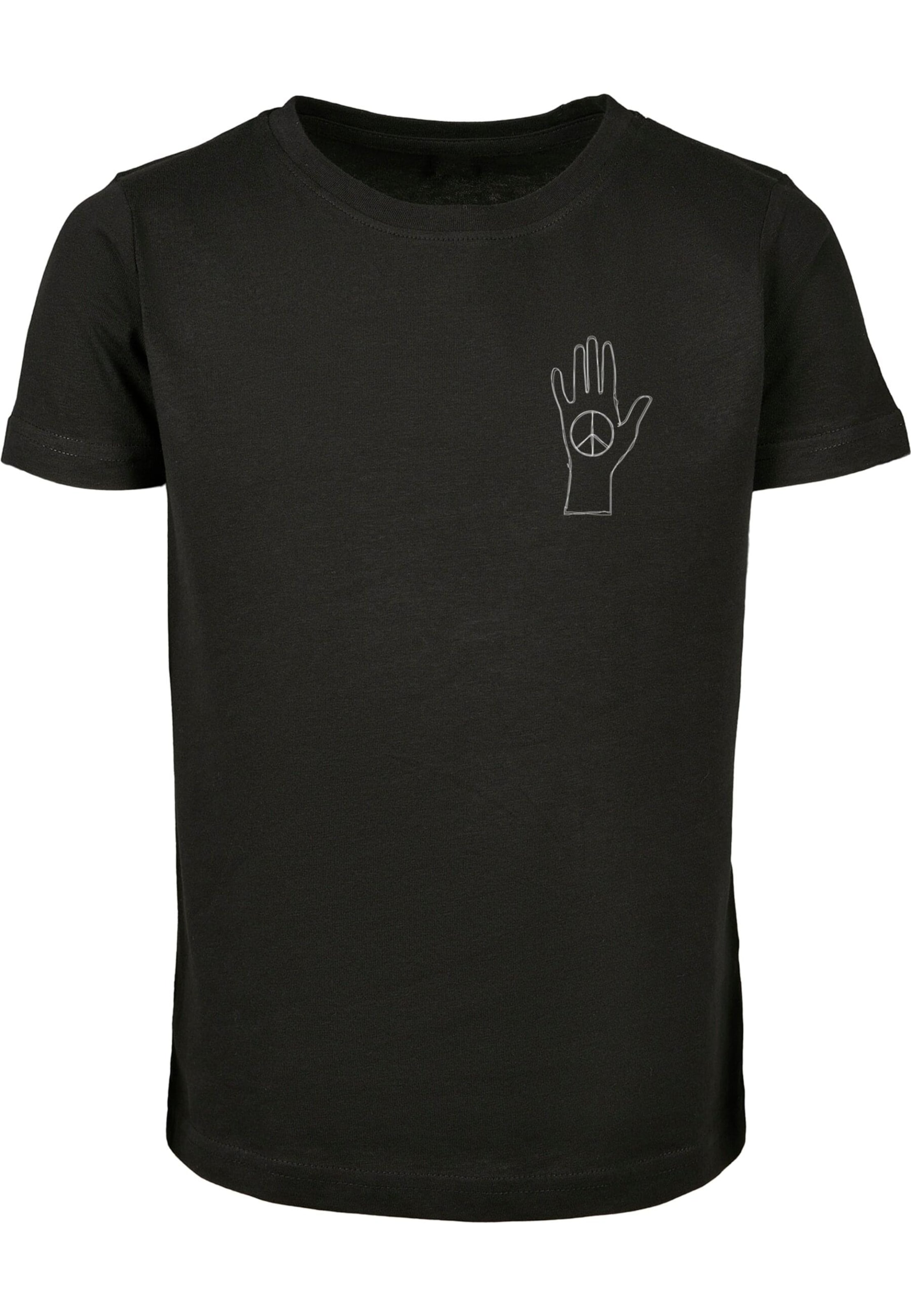 Merchcode Shirt 'Girls Peace' in Black: front