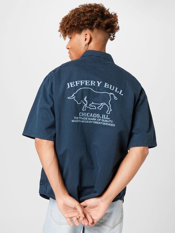 BDG Urban Outfitters Regular fit Button Up Shirt 'JEFFERY BULL' in Blue