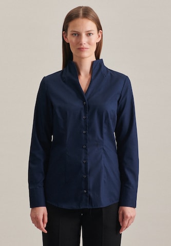 SEIDENSTICKER Μπλούζα 'Schwarze Rose' σε μπλε: μπροστά