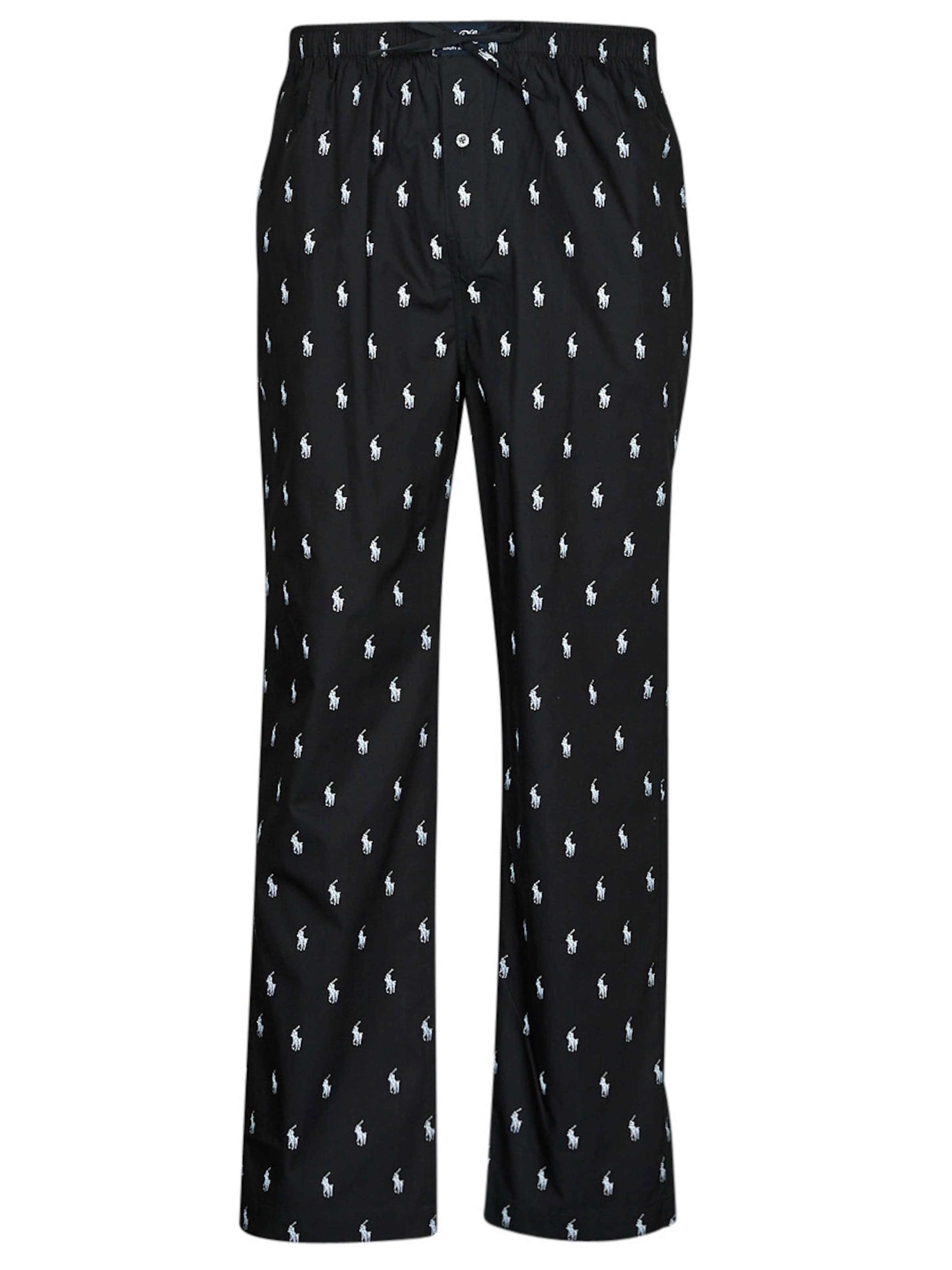 Pantaloni de pijama de la Polo Ralph Lauren pe negru: față