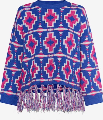 Pull-over IZIA en bleu : devant