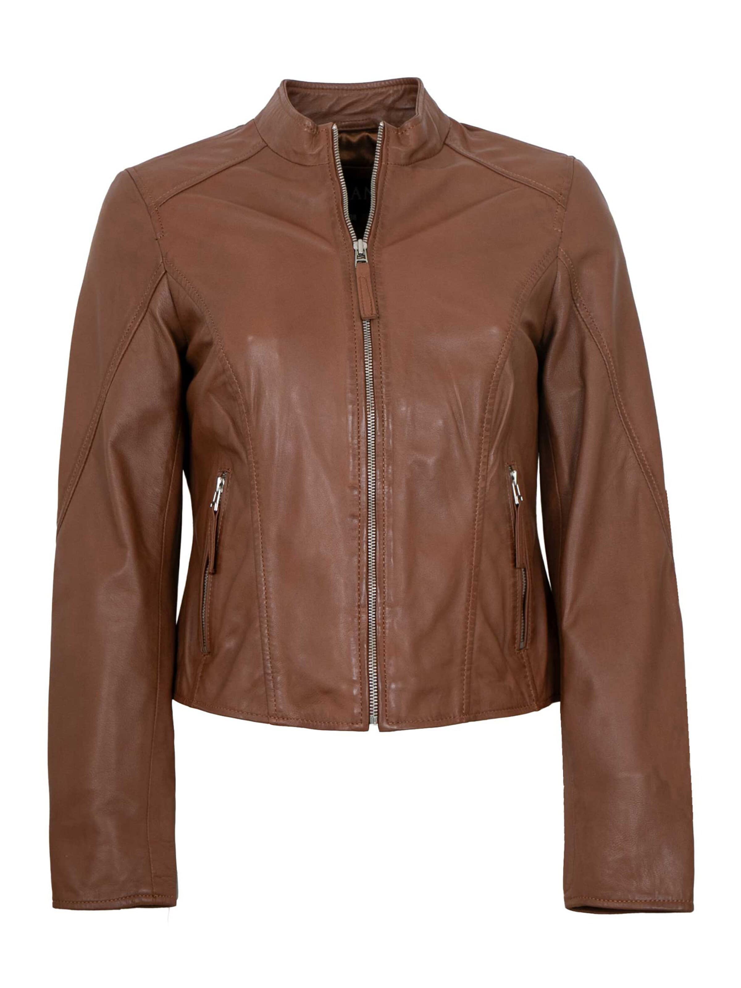 Jilani Between-Season Jacket 'Fulya' in Brown: front