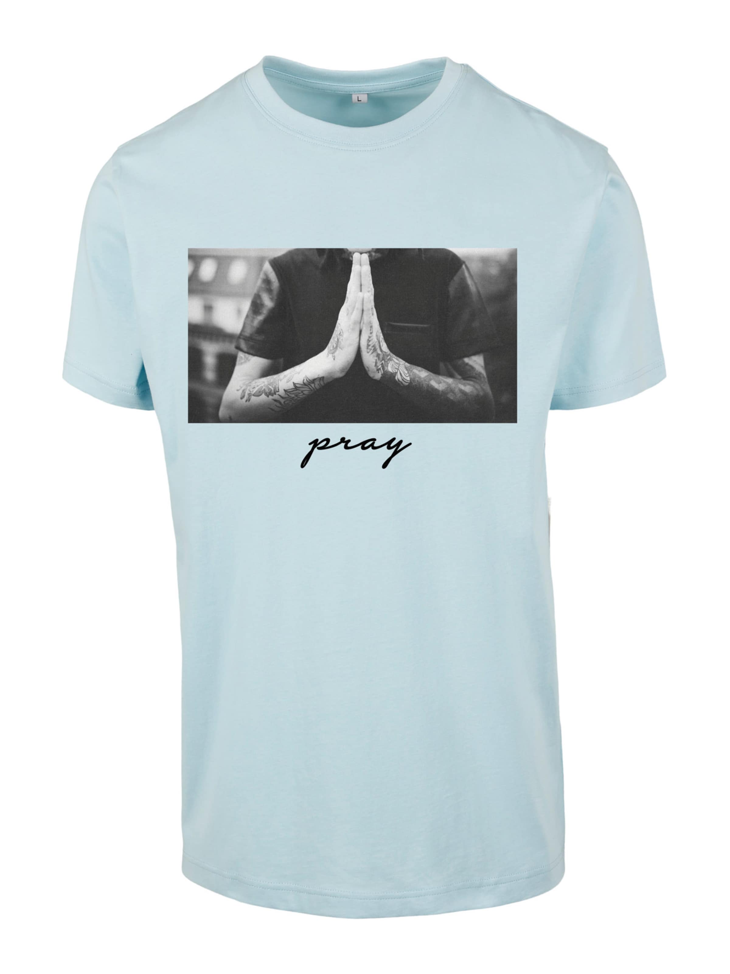 Mister Tee T-Shirt 'Pray' in Blau: Vorderseite