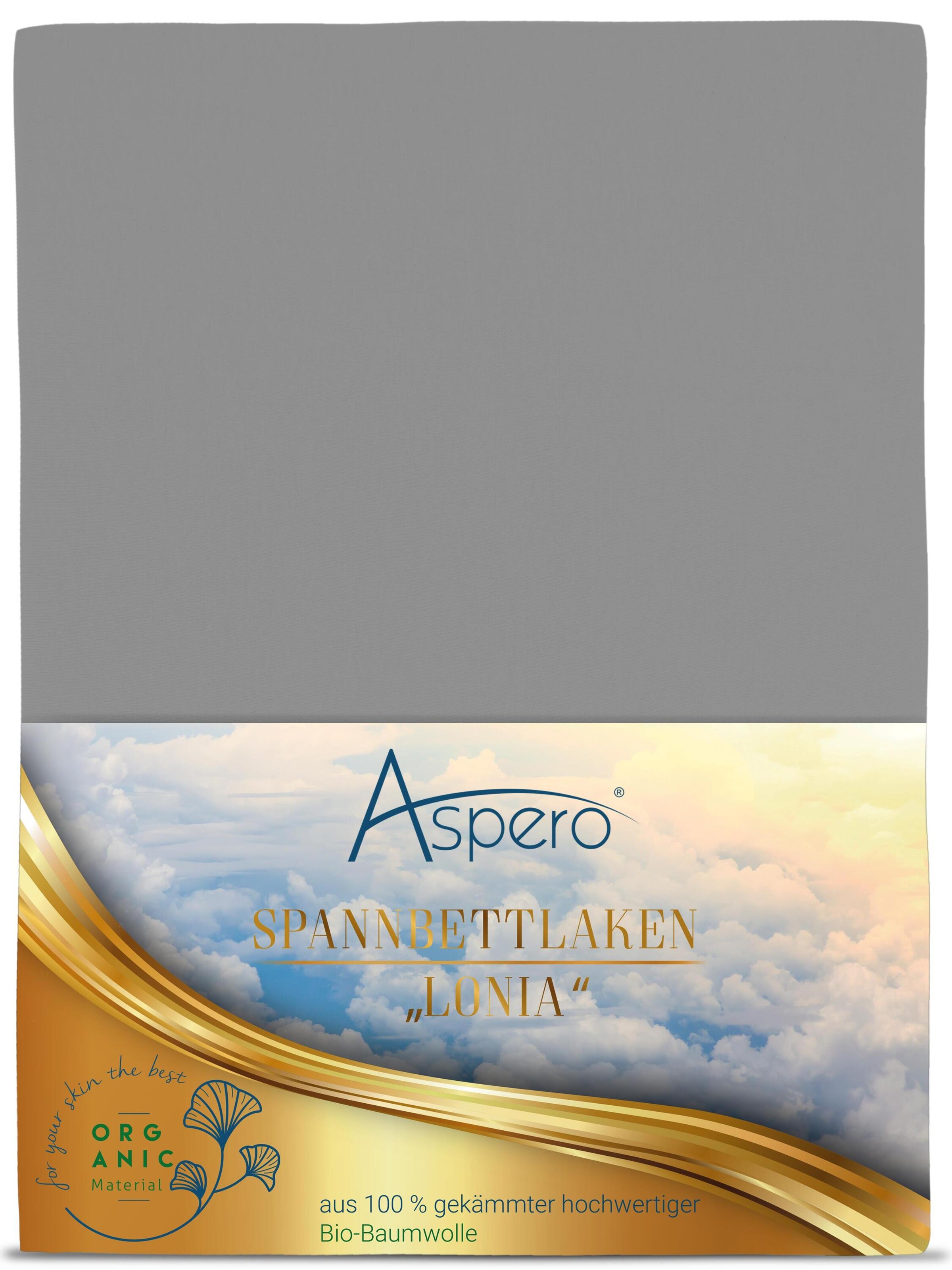 Aspero Bed Sheet 'Minas' in Grey