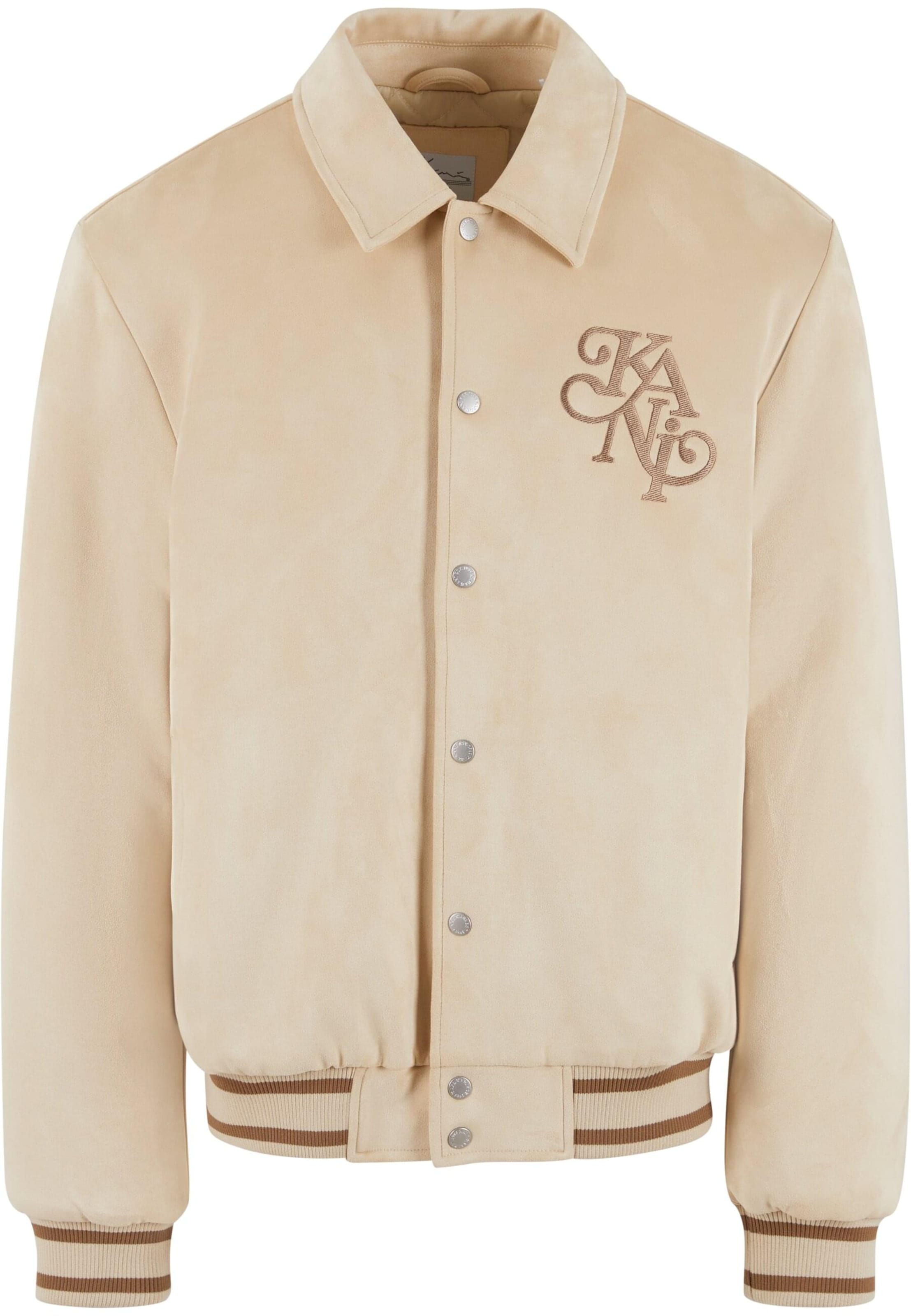 Veste mi-saison Karl Kani en beige : devant