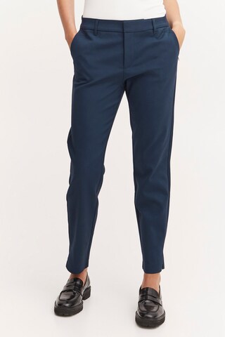 PULZ Jeans Slimfit Chino in Blauw: voorkant