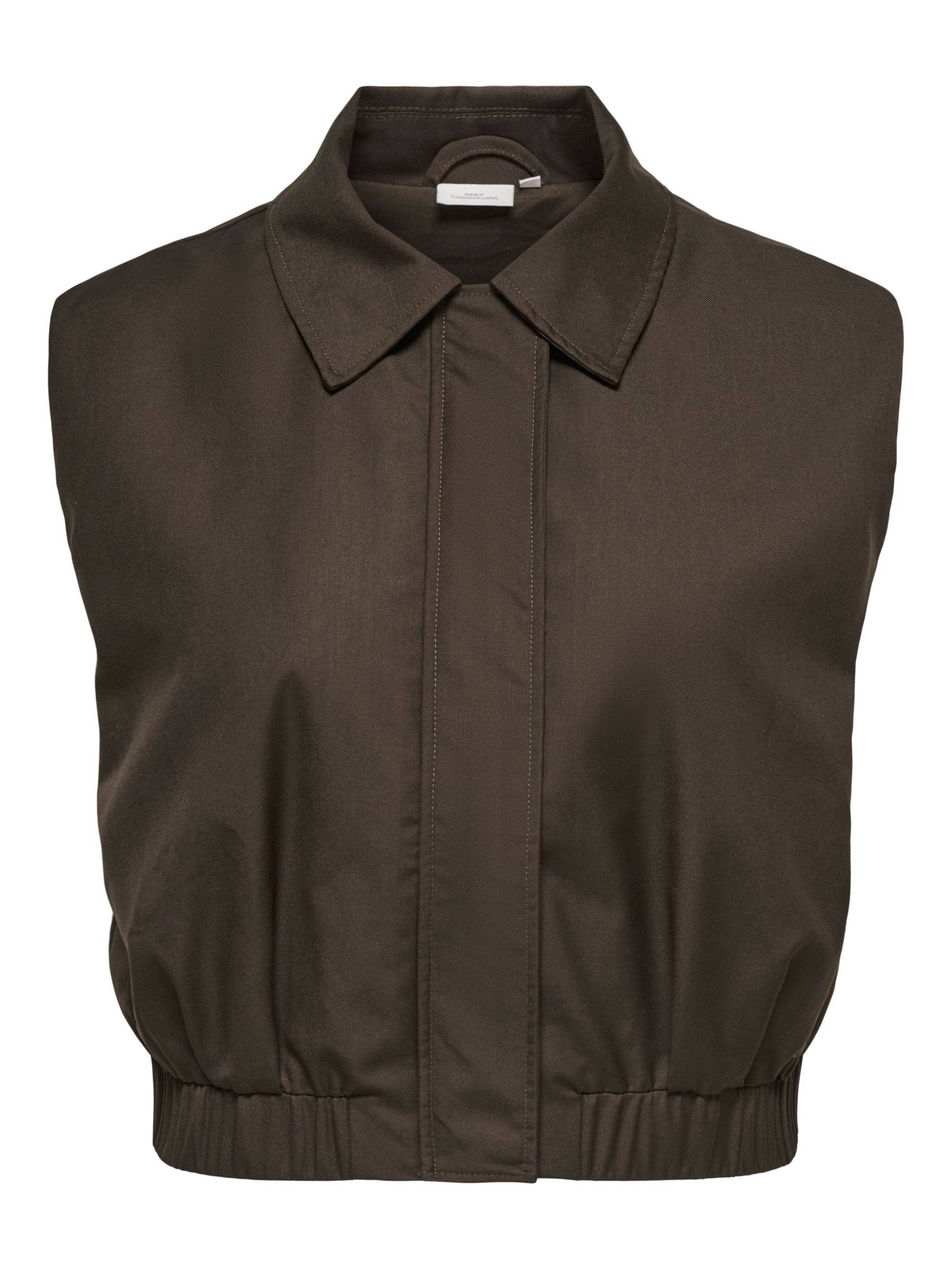 ONLY Carmakoma - Chaleco 'CARLissy' en marrón: frente