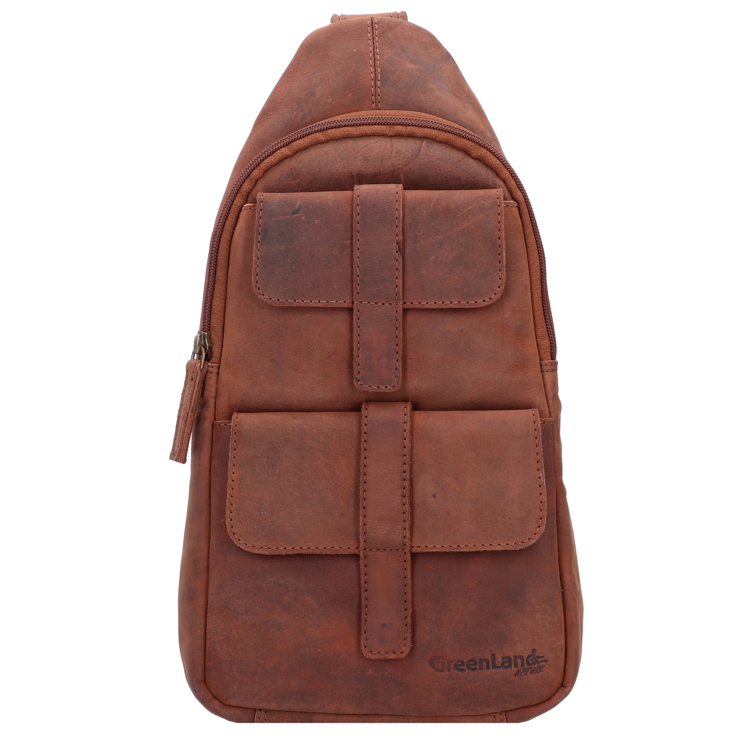 Greenland Nature Crossbody bag in Brown: front