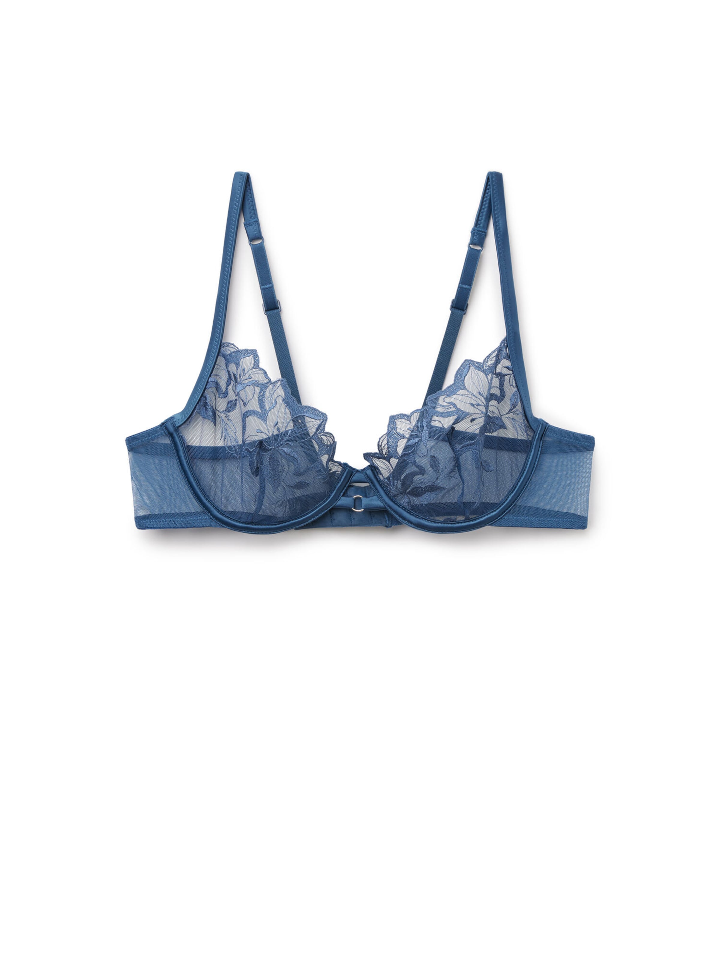 Tezenis Balconette Bra in Blue: front