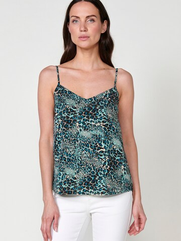 KOROSHI - Blusa en azul: frente