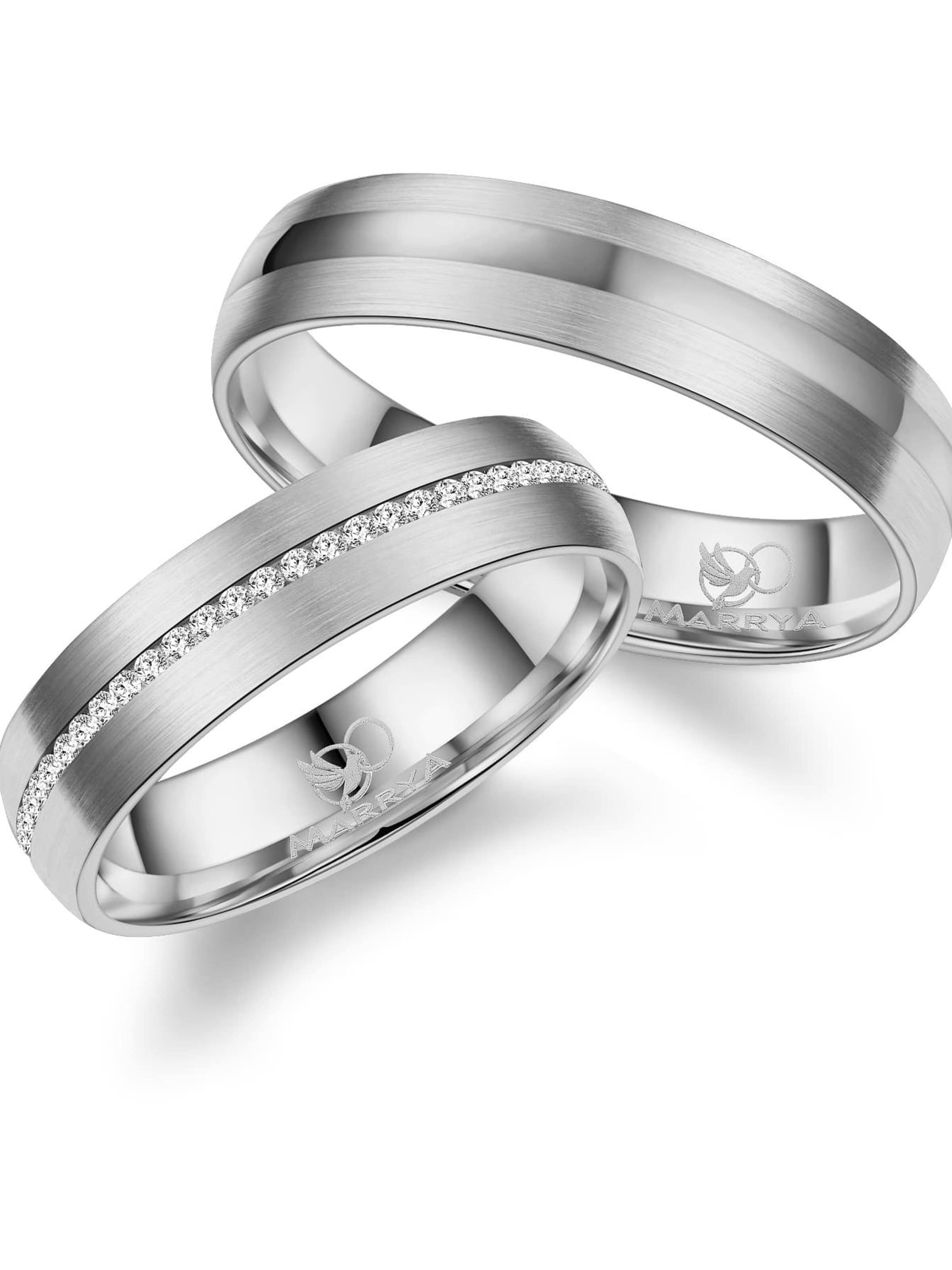 MARRYA Ring 'MARRYA ES-25 Ehering aus Edelstahl - Silberfarben' i silver