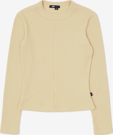 Dr. Denim Top 'Stella Waffle Top' in Gelb: Vorderseite