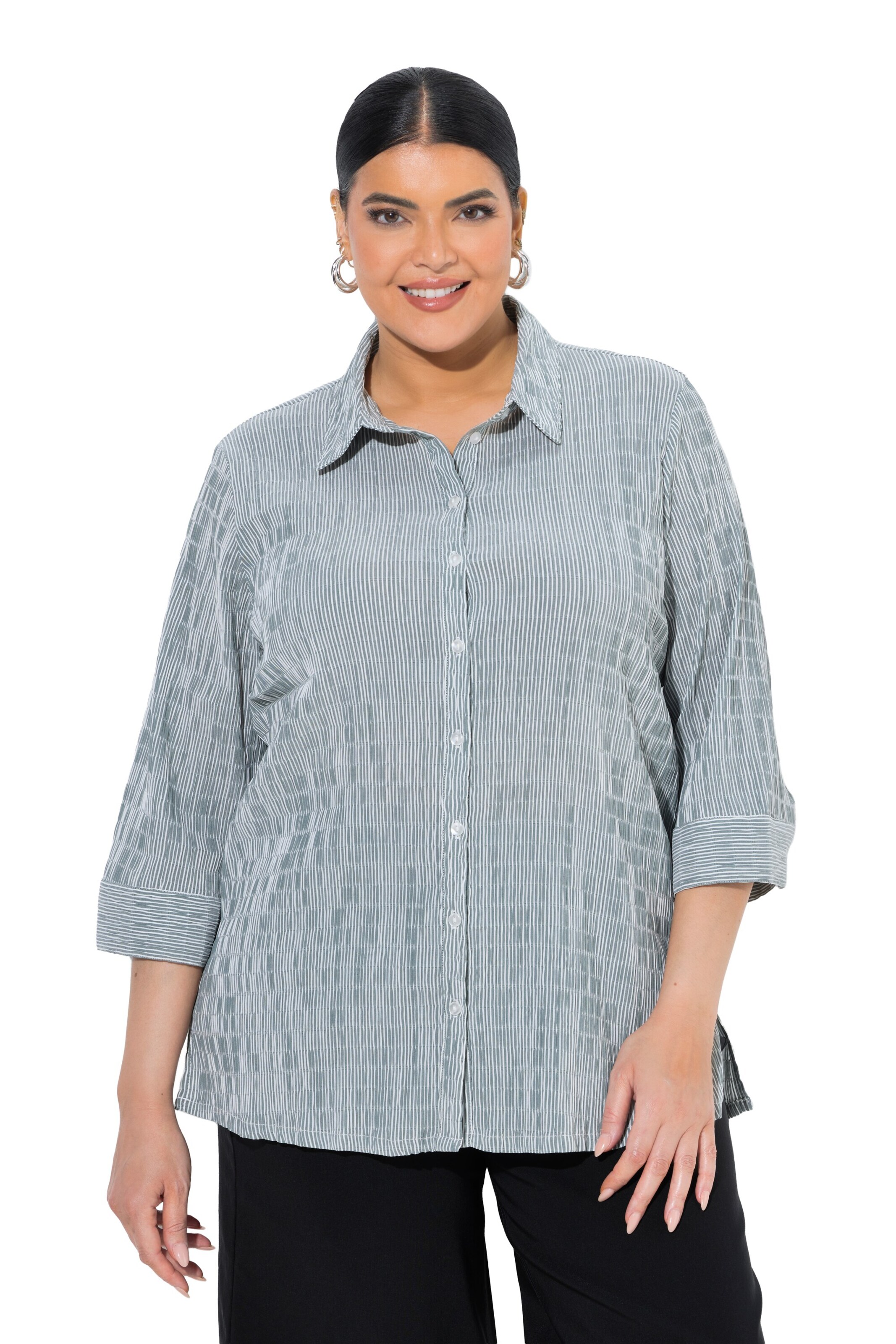 Ulla Popken Blouse in Grijs: voorkant